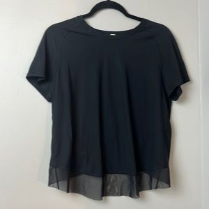 Lululemon crossover top with mesh detail